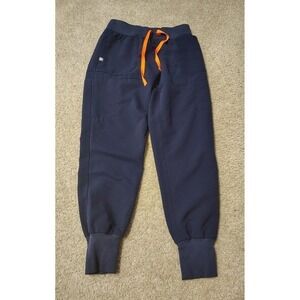 Figs Joggers Scrub Pants Limited Edition Navy w Orange String Women's XXS